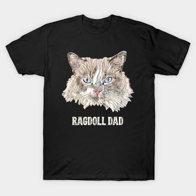 Ragdoll Dad Father's Day Gift T-Shirt by DoggyStyles